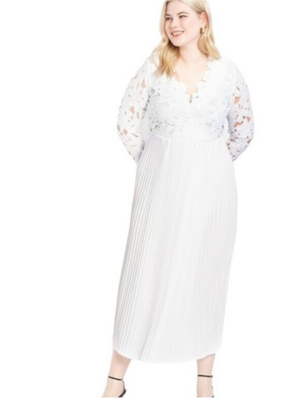 Eloquii White Bridal Occasion Dress
